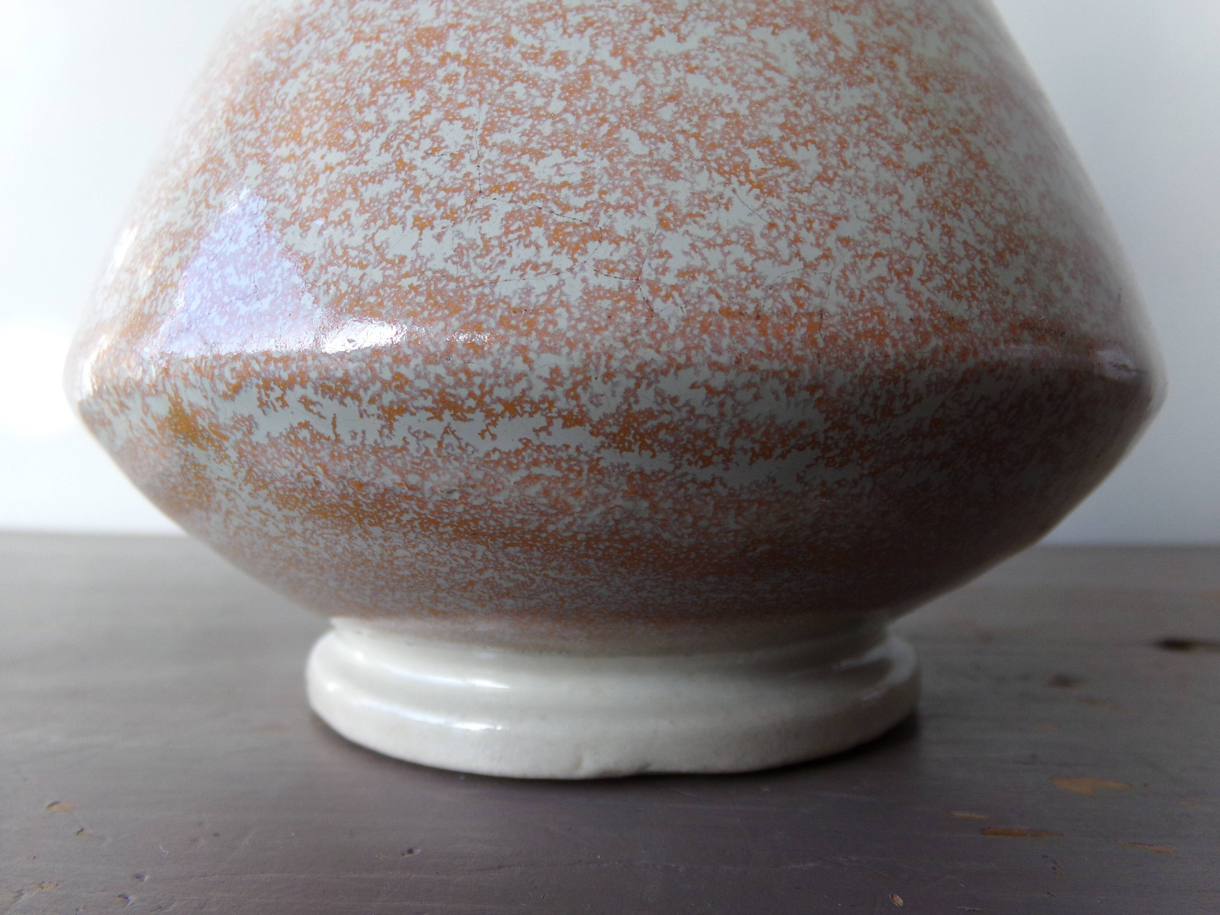 Glazed ceramic handle pitcher Fournier Demars
