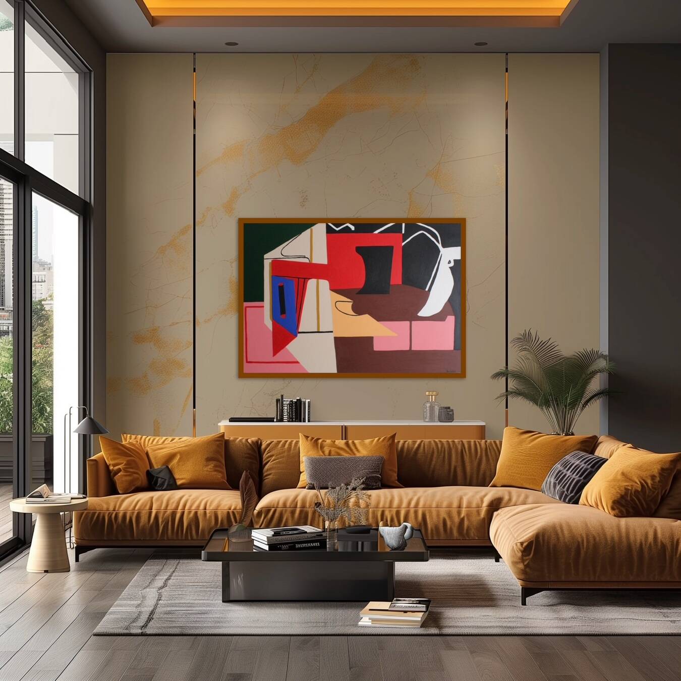 Original stretched canvas painting "chaos" 116x81