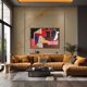 Original stretched canvas painting "chaos" 116x81