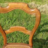 Pair of Louis Philippe cane chairs late 19th century
