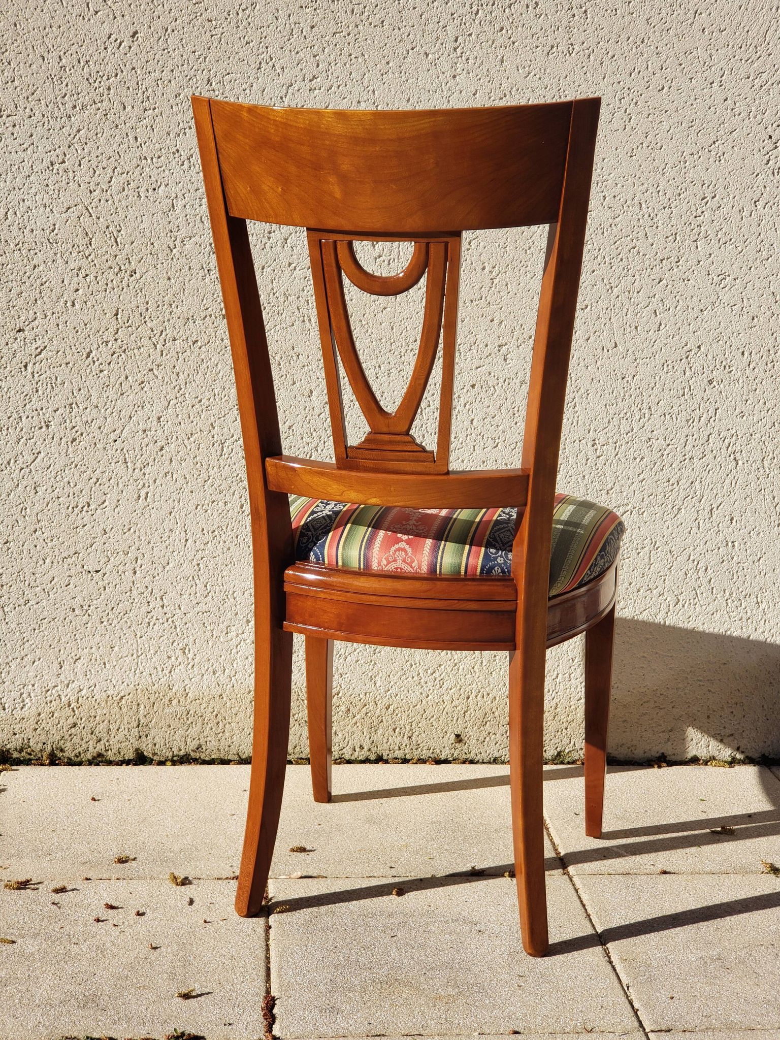 Vintage wooden office chair from the 1970s.