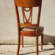 Vintage wooden office chair from the 1970s.
