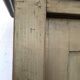 Old wooden cupboard massive sliding doors