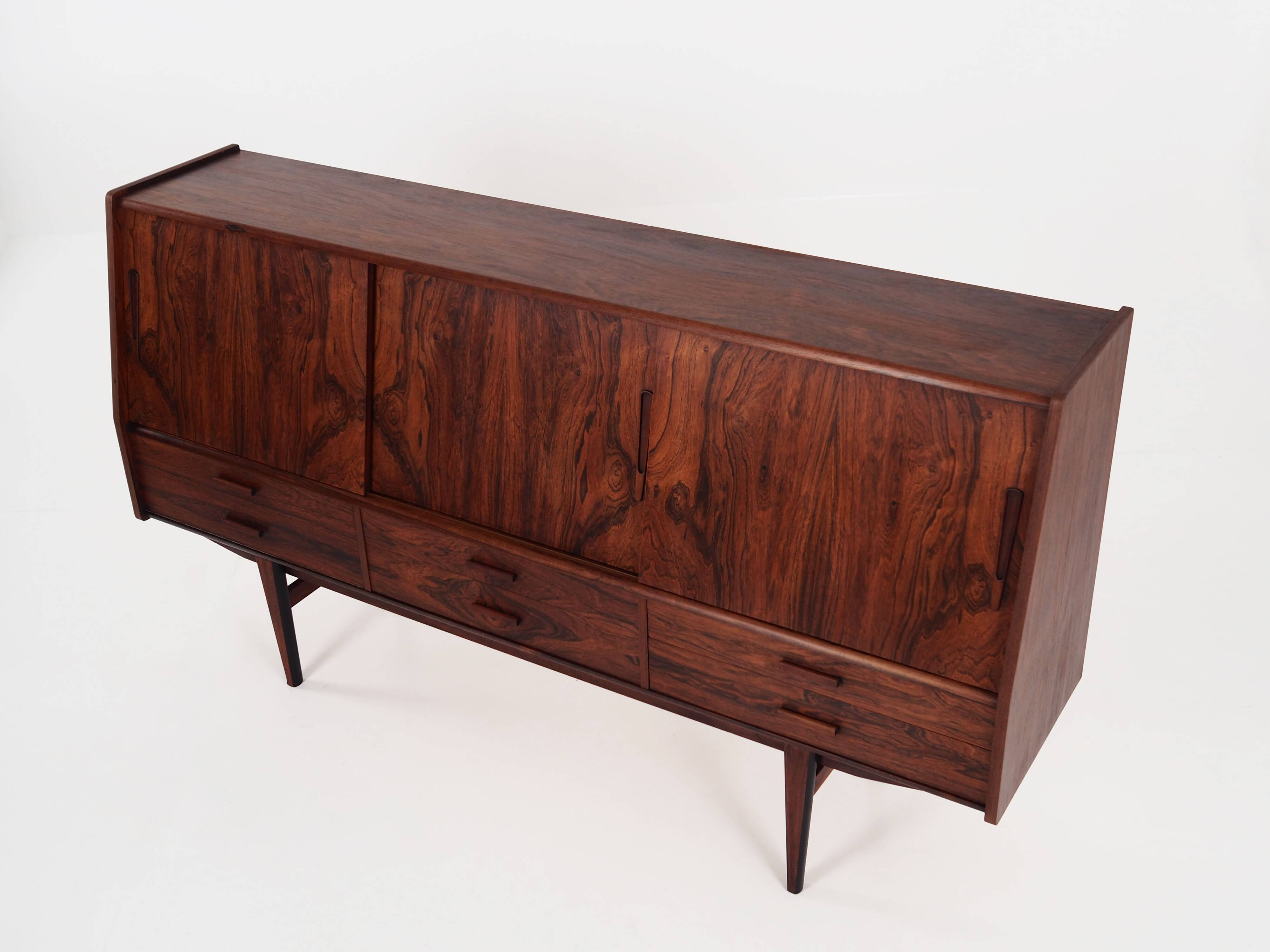 Rosewood highboard, Danish design, 1970s, production: Denmark