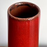 Montanus & Remy 56/25 Vase rouge-orange, céramique de lave grasse allemande rétro