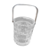 Old Ice Bucket Cut Glass And Metal Chromé