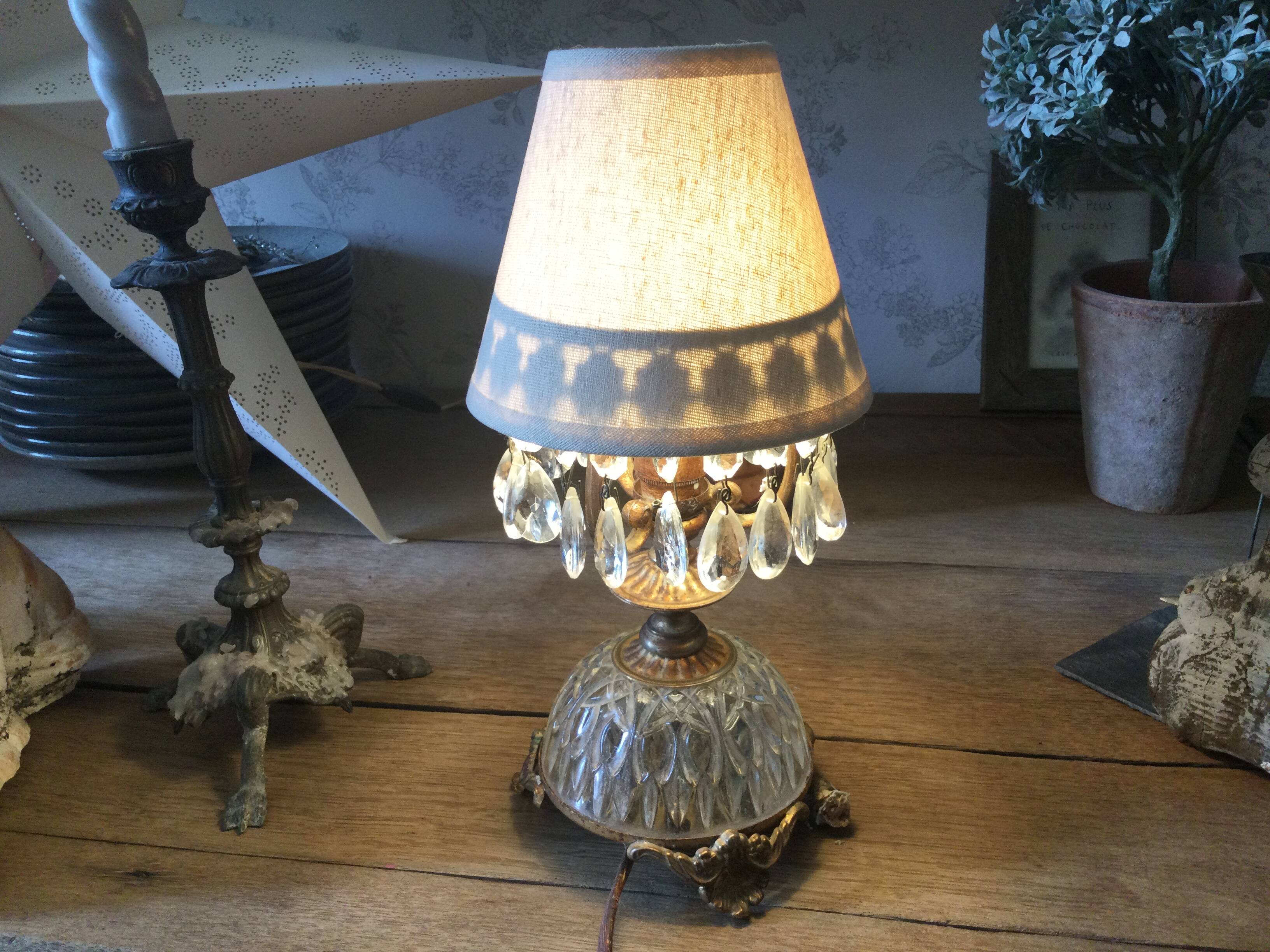 Small antique lamp with tassels