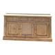 Renovated enfilade - solid raw wood sideboard with cane work