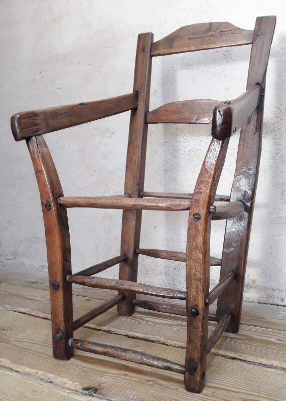 Old country folk art armchair