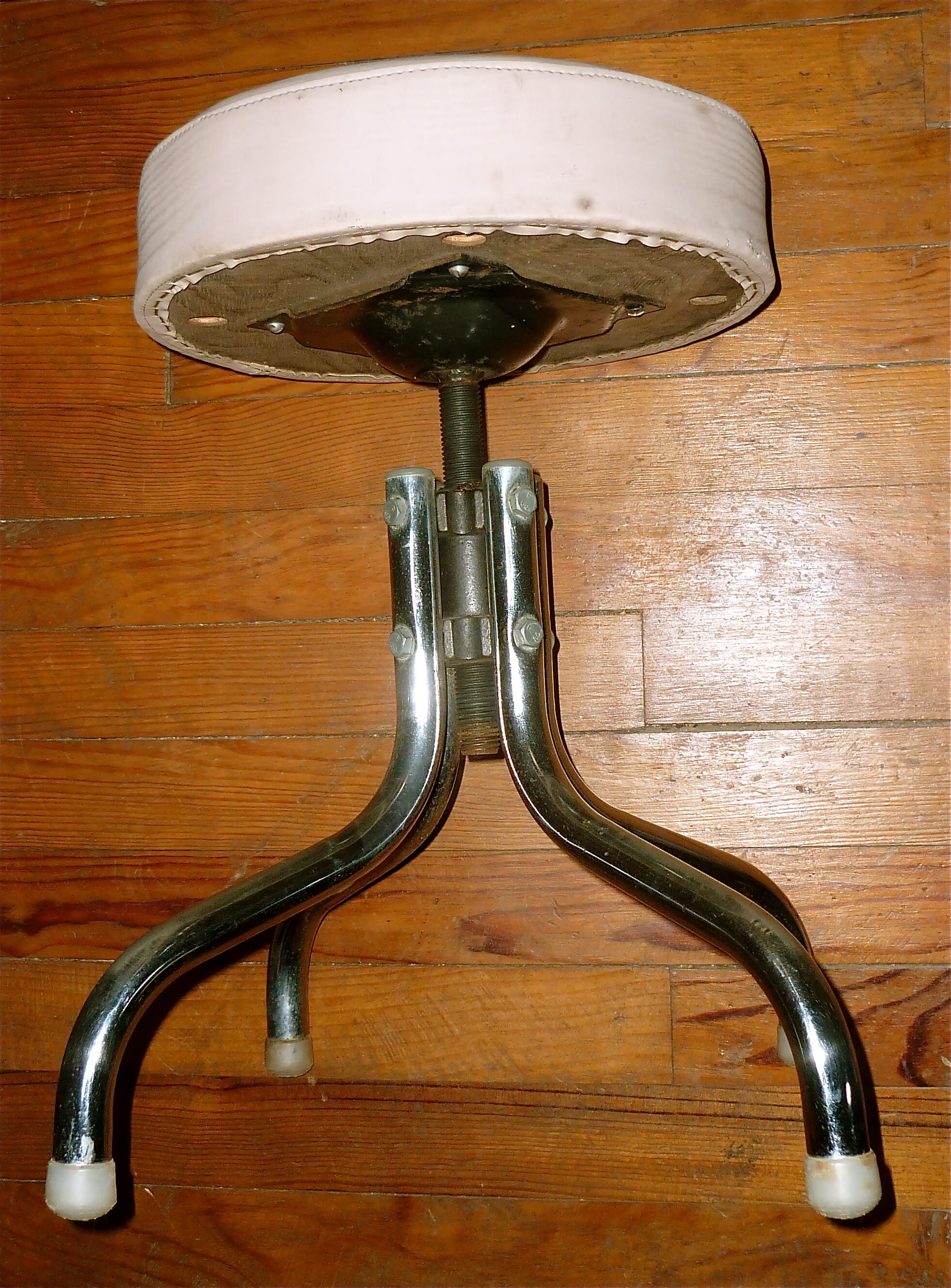 Stool with screw style vintage industrial