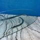 Oval coffee table 1970 beveled glass