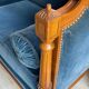 Jean Roche Vintage Wood and Velvet Sofa