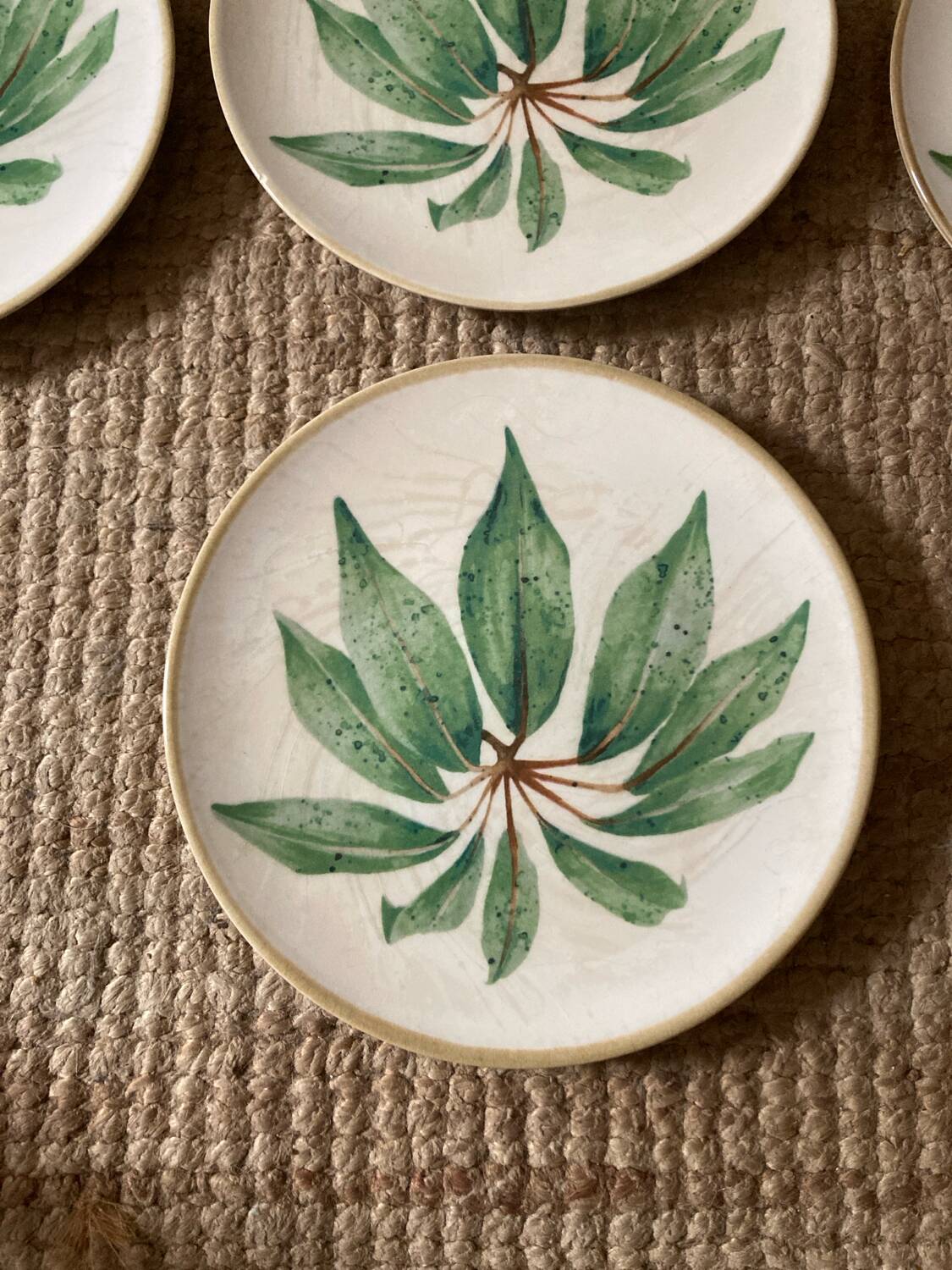 Handcrafted decorative ceramic plates