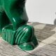 Art Deco figurine of a green ceramic doe