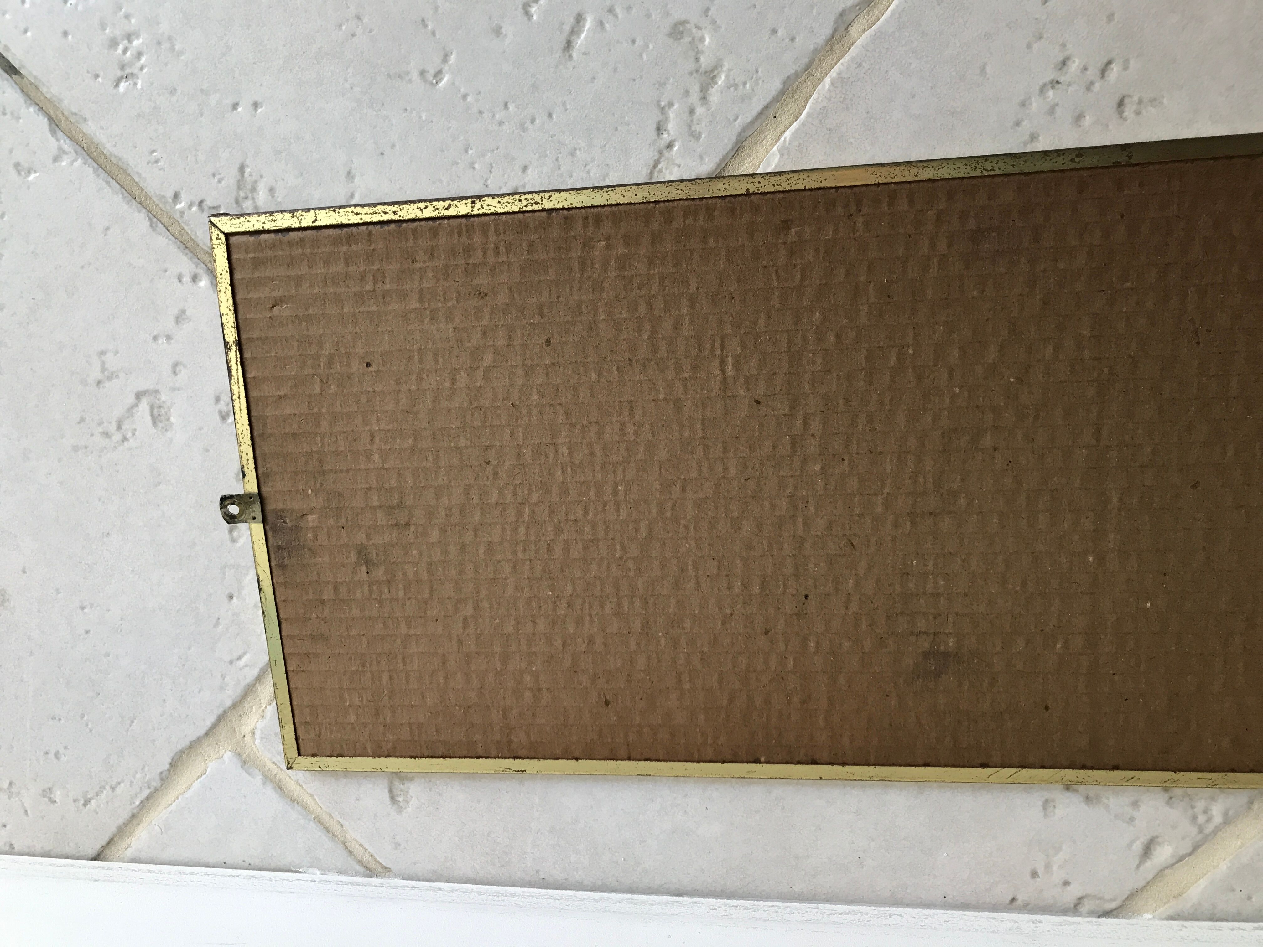 Vintage brass mirror from the 60 - 25x103cm