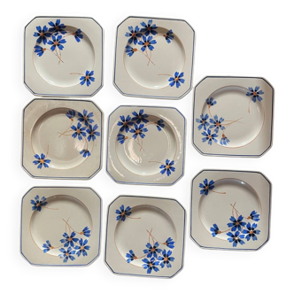 Assiettes fleurs Moulin des loups