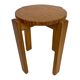 Mid century pinewood stool, 1960s minimalistic design