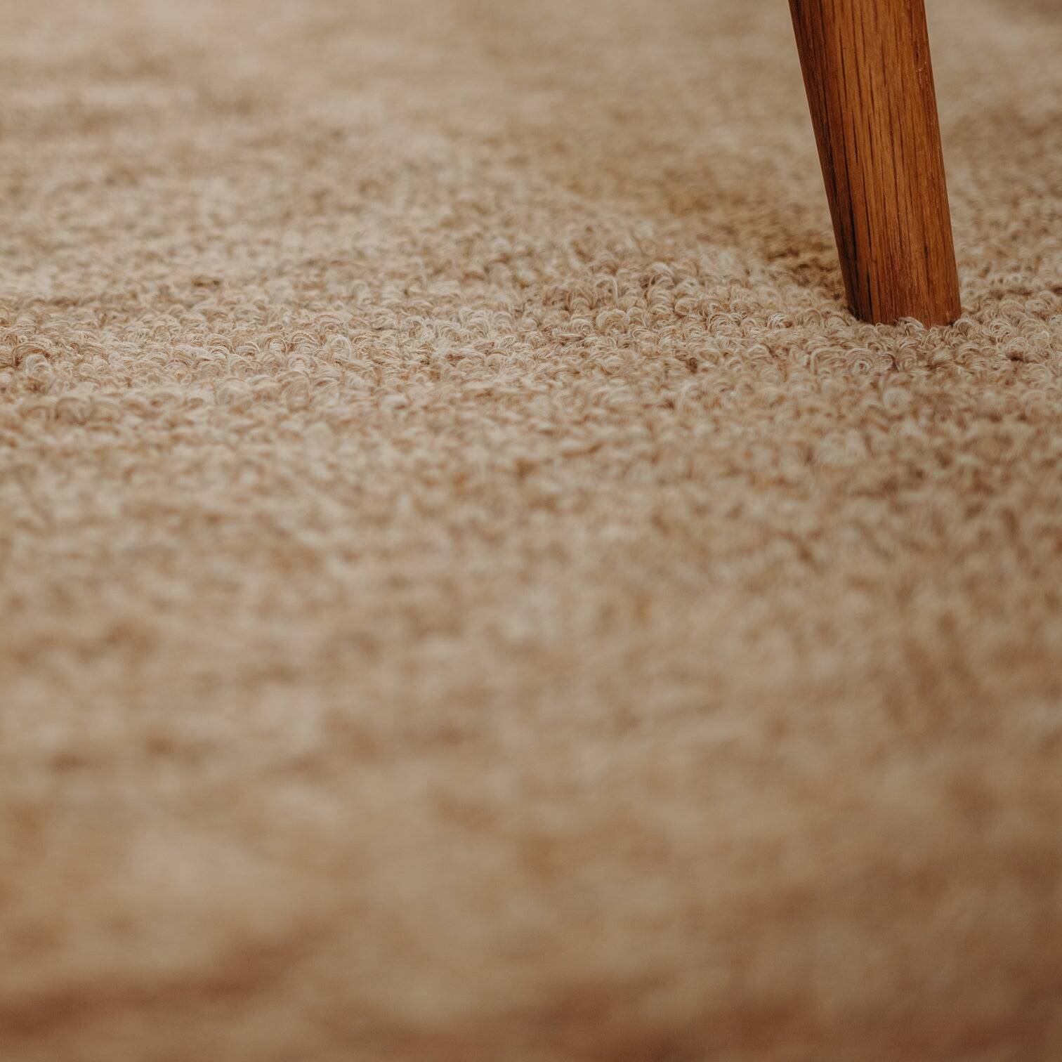 Beige recycled cotton rug 150 x 100 cm