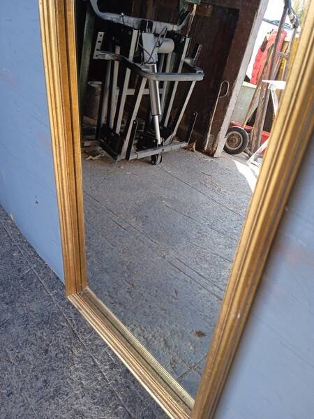 Gilded wood mirror from the 1960s - 100cm