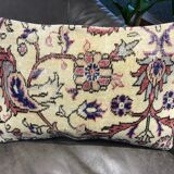 Handmade faded lumbar carpet pillow 40x60cm