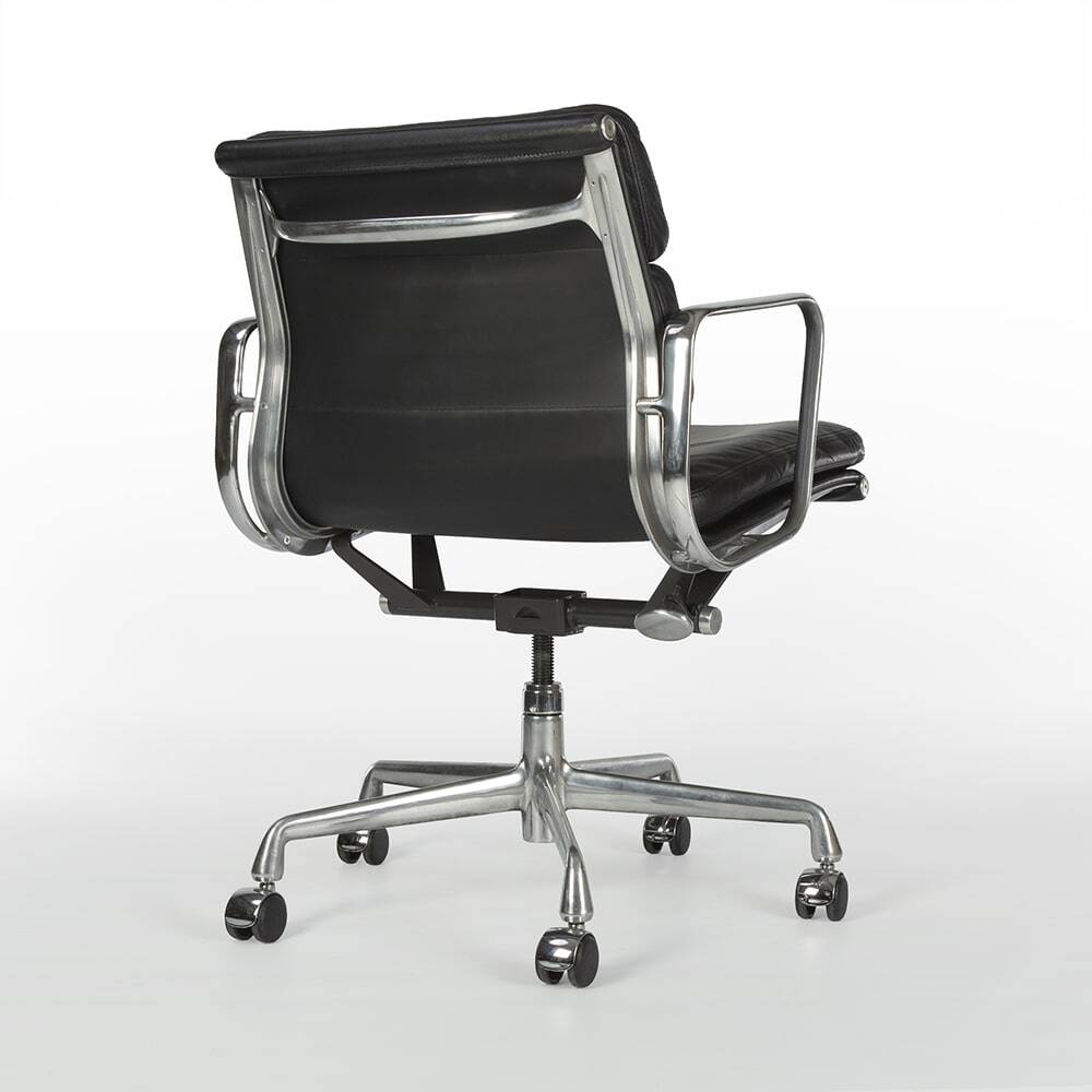 Black Set (4) Herman Miller Original Eames EA435 ‘Soft Pad’ Desk Aluminium