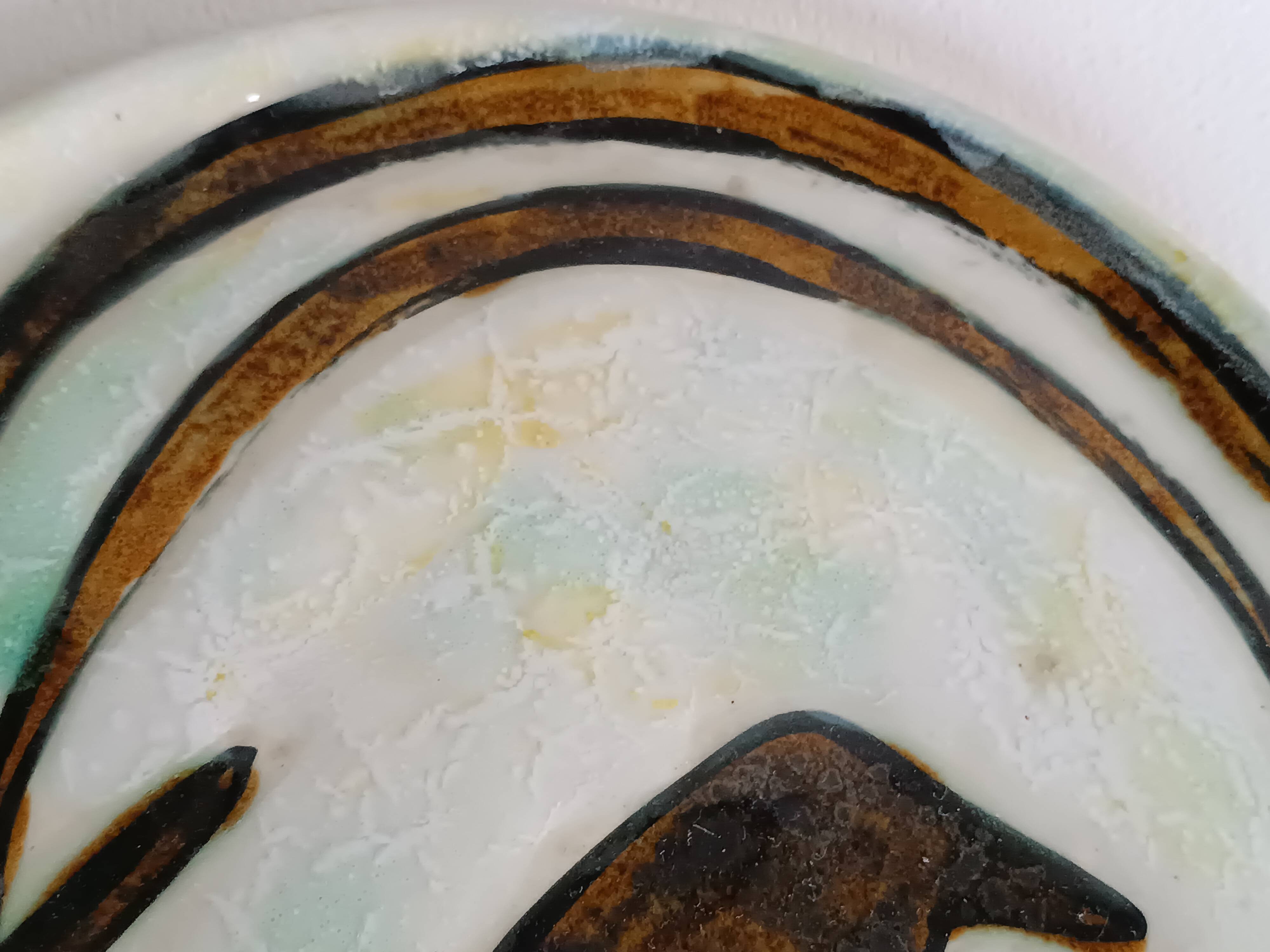 Ceramic plate by Jacques Marie, deer decoration, 1960