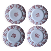 Set 4 assiettes Dux Boch rouge