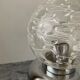 Space Age lamp in chrome metal and glass