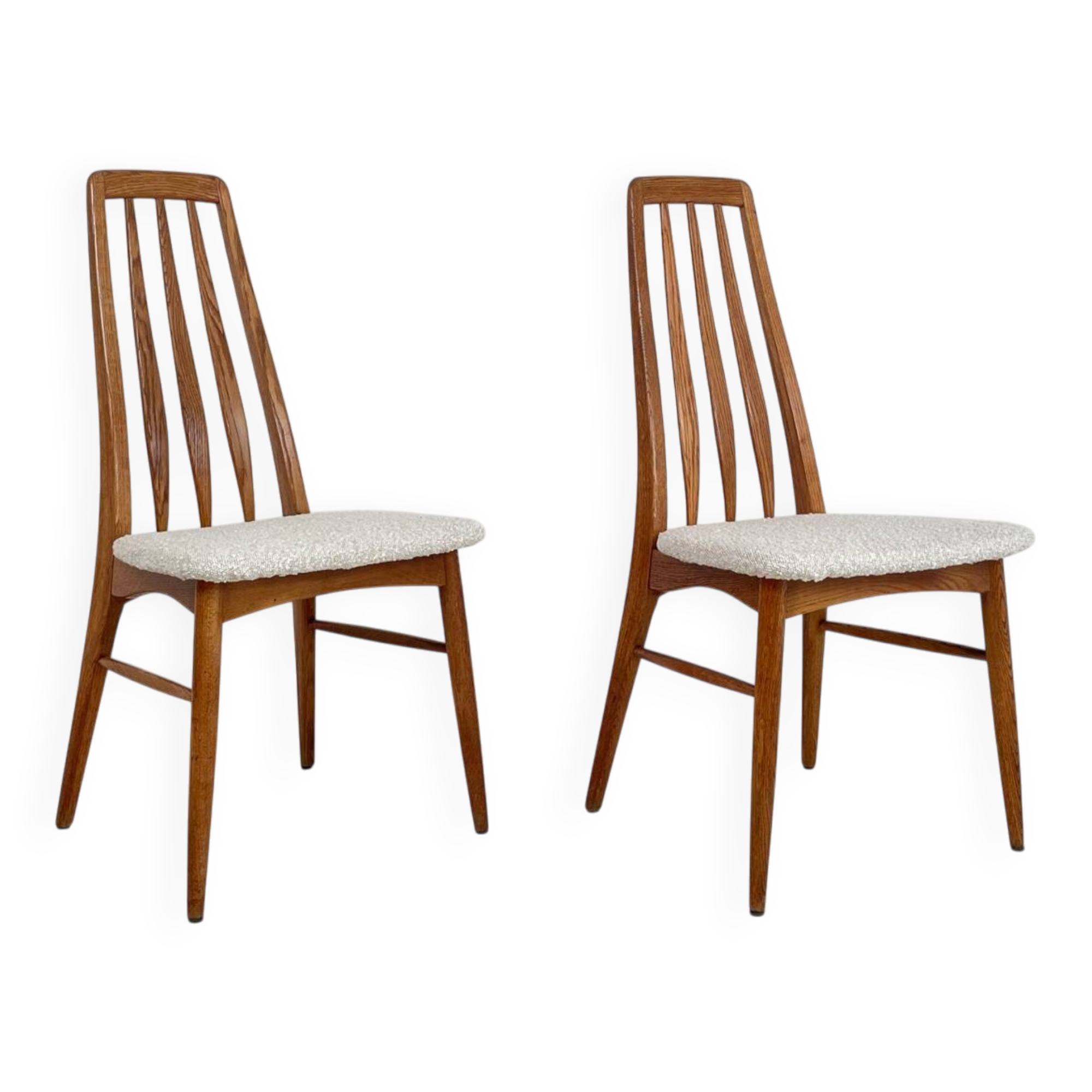 2 chaises en chêne Eva par Niels Koefoed 1960