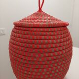 Braided basket with hat