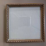 Old square golden frame to place or hang