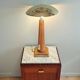 Large nautical lamp in wood and brass from the 80s
