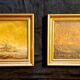 Paire de tableaux impressionnistes, HST Marine orientaliste XIXème siècle
