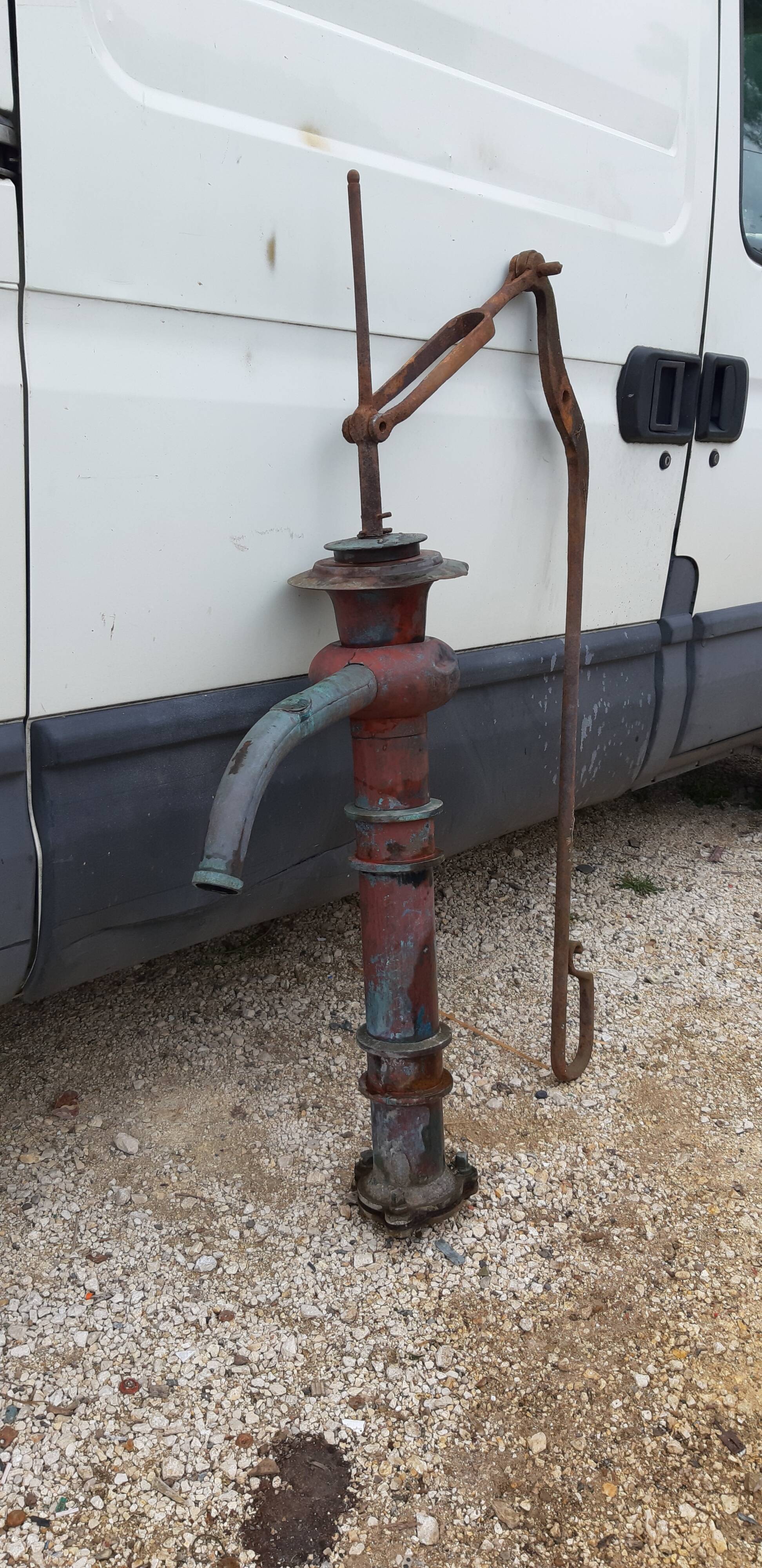 Red Copper Garden Well Pump 19th