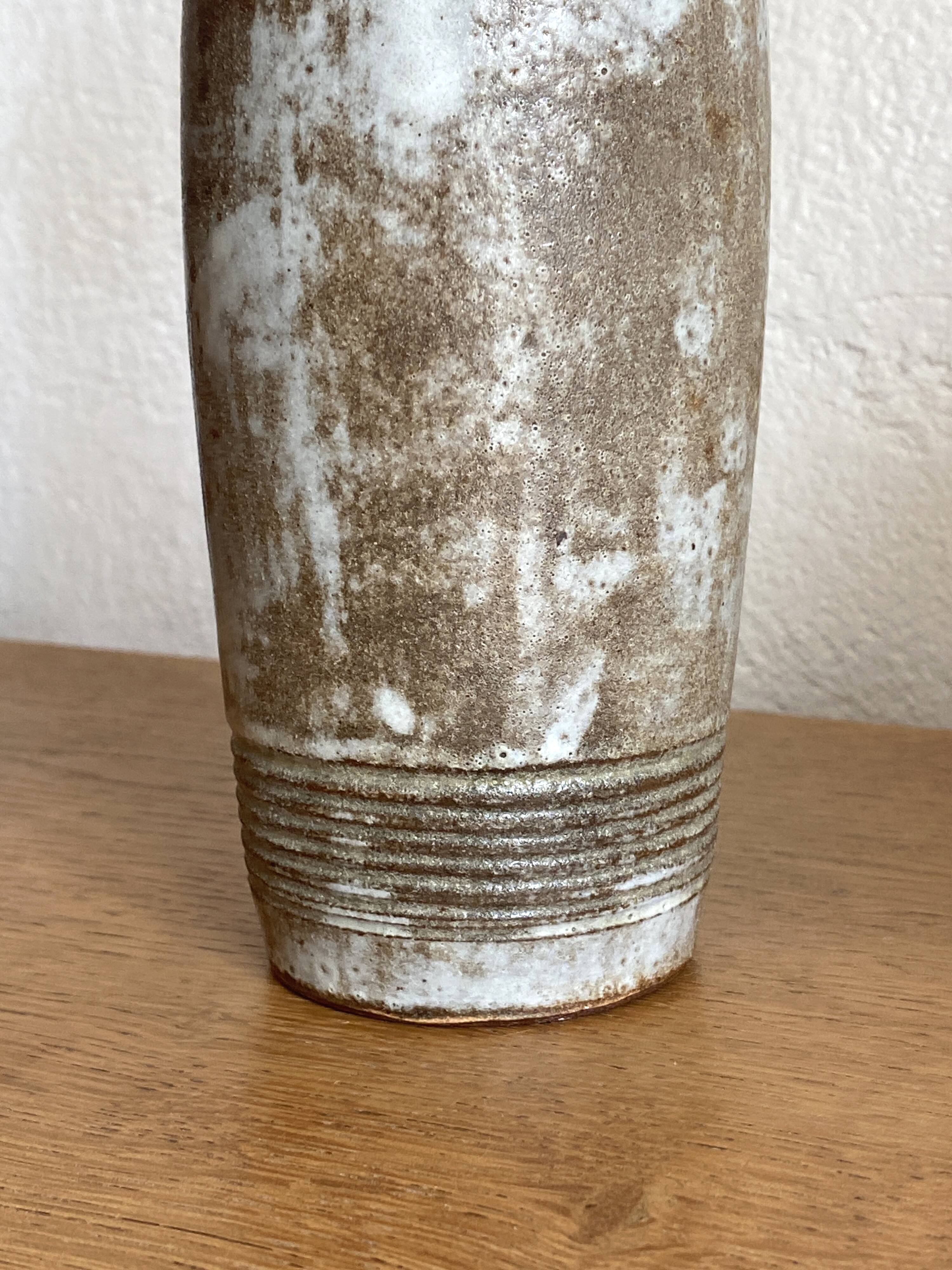 1950 enamelled ceramic vase signed A. Kostanda in Vallauris - H 30 cm perfect condition