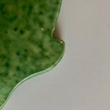 Fish plate in green glazed earthenware Aegitna 1960 Vallauris