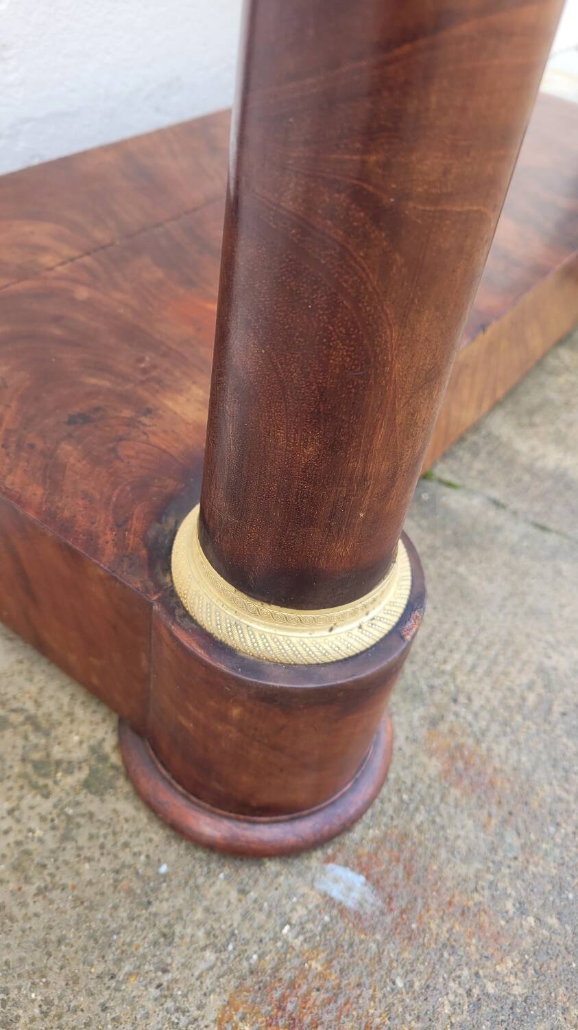 Console Empire en acajou et bronze, XIXème