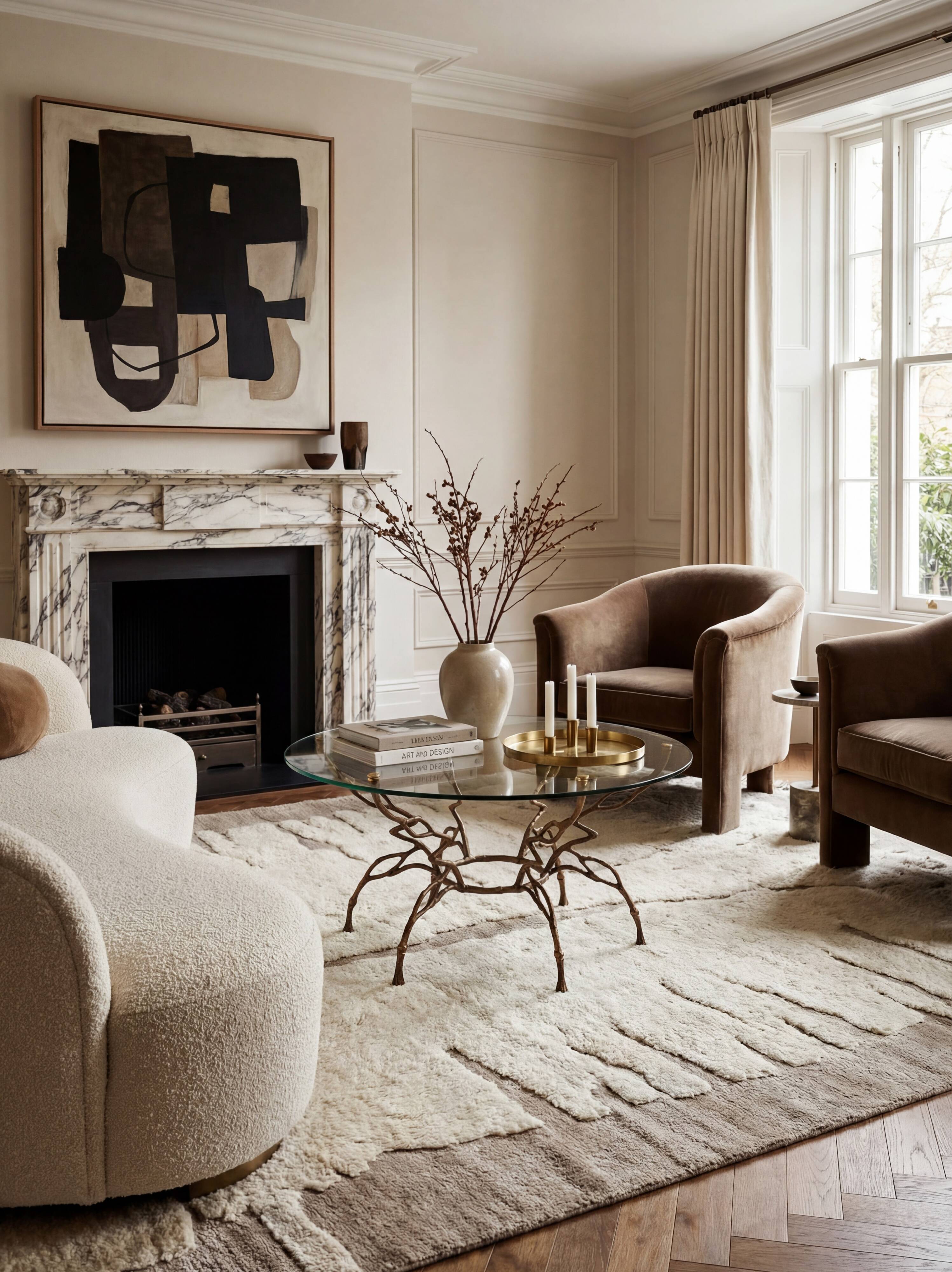 Zigzag Bronze Faux Bamboo Hollywood Regency Coffee Table, 1960s