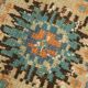 6x9 Vintage Peach Color Blue Medallion Handmade Vintage Rug, 175x290 Cm
