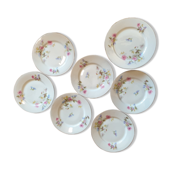 Lot of 6 dessert plates & its vintage low foot plate