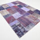 Purple tones vintage patchwork rug 304x215cm