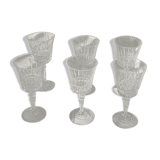 Set of 6 art deco wine glasses