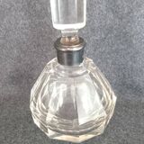 Antique liqueur set, decanter and 6 thick cut crystal glasses