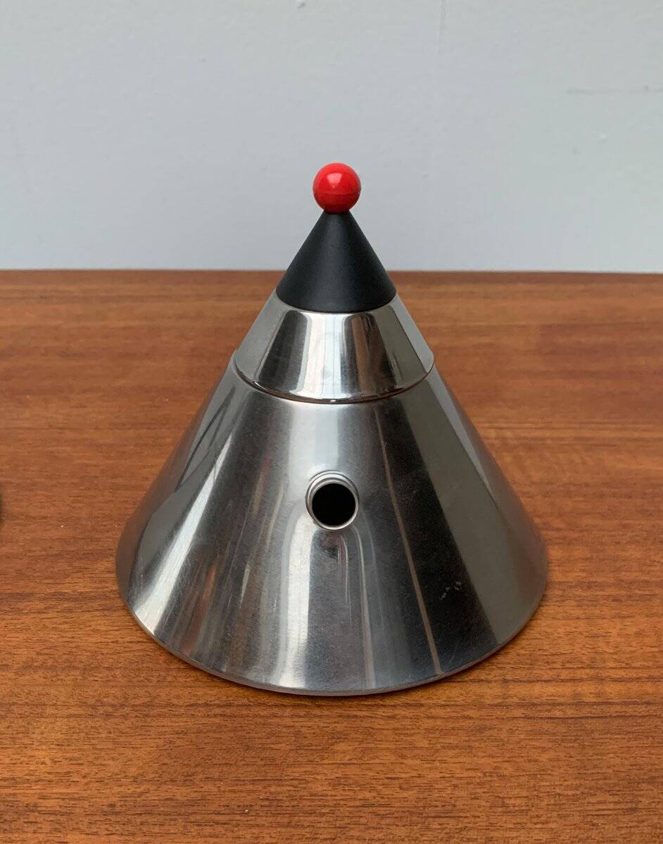 Postmodern Japanese kettle in stainless steel, set of 2