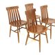 Set de 4 chaises en teck, Jan Hallberg, Edsbyverken, Suède, 1960