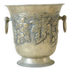 Brass champagne or ice bucket - relief vine decor