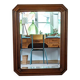 Miroir octogonal en bois.