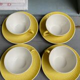 Cups and saucers Digoin Sarreguemines