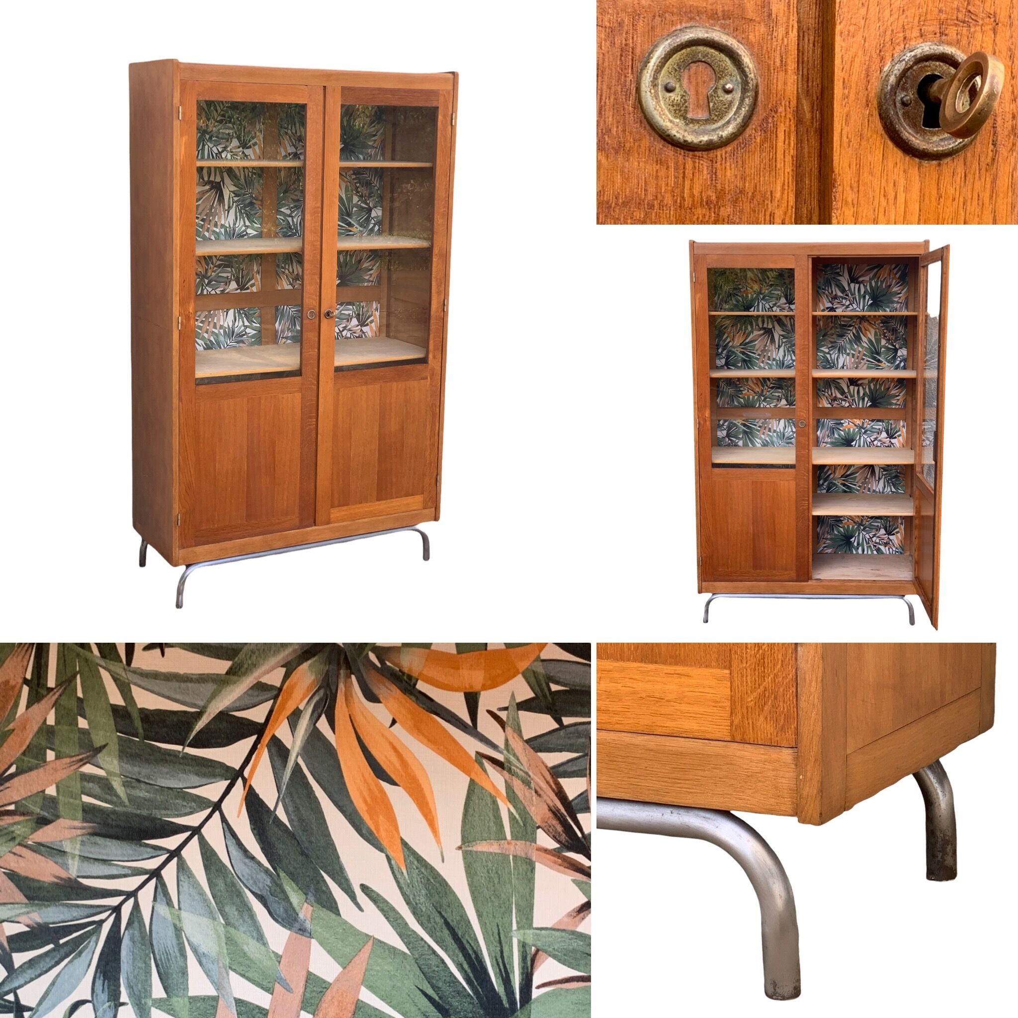 Glass cabinet from a primary school, 1950.