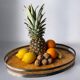 Aldo Tura style tray in Lucite burl wood, Italy, circa 1970s